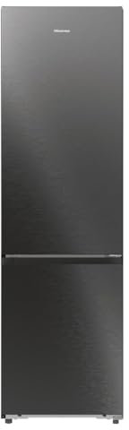 Hisense RB5P410SBFC Frigorifero Combinato Total No Frost, Nero Inox, 203x65,8cm, Classe C, 413L, large capacity, wifi, metal tech cooling, porta reversibile