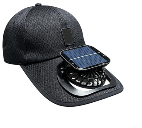 Sombrero de sol con ventilador solar con refrigeración recargable por USB, gorra de béisbol de malla transpirable para deportes al aire libre, sombrero de protección UV ajustable para hombres y