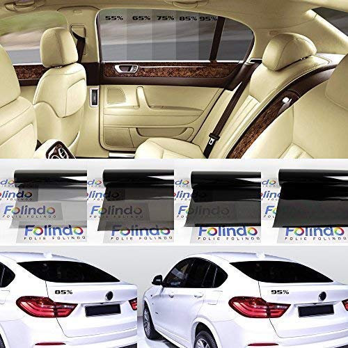 Solar Screen 8,22€/m² Profi Auto Tönungsfolie Schwarz 85% Scheibenfolie 51cm Breite Black Plus 85c Scheibentönungs-Folie Ink ABG