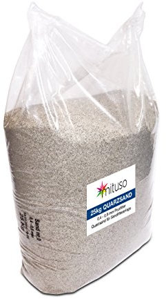 mituso Quarzsand, Filtersand, Aquariumsand, 1er Pack (1 x 25kg)