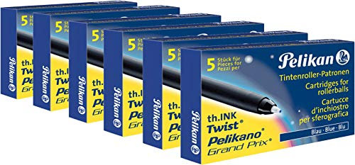 Tintenroller Patrone 6 x 5er Packung Blau