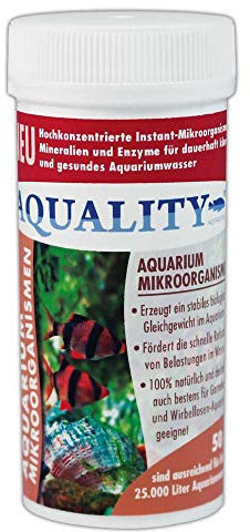 aquality NEUHEIT Aquarium Mikroorganismen 50 g (Hochkonzentrierte Instant-Mikroorganismen, Mineralien, Enzyme - Stabiles Gleichgewicht - Abbau Schadstoffe)