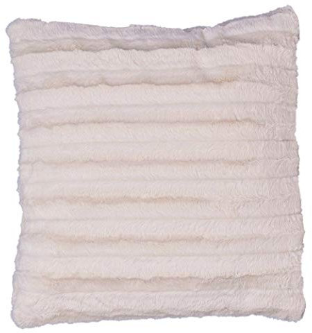 Fellkissen Weißer Nerz 45 x 45 cm – Kuscheliges Webpelz-Dekokissen mit Täuschend Echter Nerz-Optik und Integriertem Füllkissen für Stilvolles Ambiente pda006 Palazzo Exklusiv
