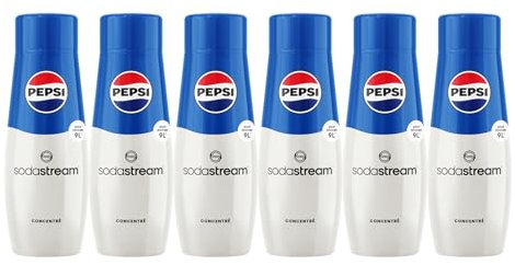 SodaStream Lot de 6 Concentrés Pepsi pour Machine à Eau Pétillante et Soda | Préparez jusqu'à 9 Litres de Pepsi en Quelques Secondes, Goût Original, 440ml