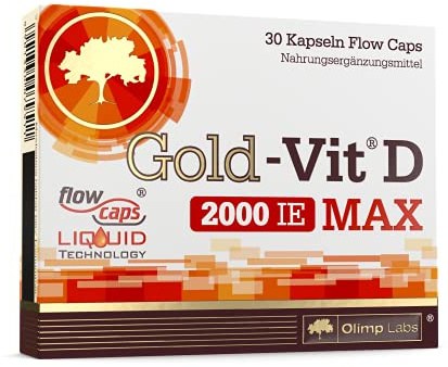 Olimp Labs- Vitamine - Gold-Vit D Max 2000. Nahrungsergänzungsmittel in Kapselform mit einer hohen Dosis Vitamin D (30 Kapseln)