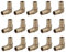 LD Valve- F1807 PEX Elbow -1/2-in Brass Pex Fitting ,1/2'' Pex Elbow for Pex Tubing(15-Pack)F