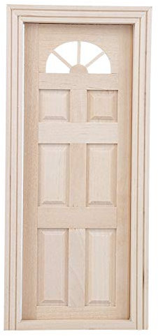YOUTHINK 1:12 Accessori per mobili in Legno per casa delle Bambole, Porta in Miniatura Porta simulata Mini Porta per Finestra Modello Porta Giocattolo Accessorio(Porta della casa delle Bambole)