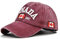 XibeiTrade Baseballkappe im Vintage-Stil, Kanada-Ahorn, für Damen und Herren, Baumwolle, Sport, Outdoor, lässiger Sonnenhut, weinrot, M