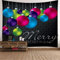 Banemi 3D Teppich, Frohe Weihnachten und Weihnachtskugeln Bunt Polyester Tapisserie Coole Teenager 350X256cm