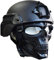 Casco tattico Airsoft Paintball ACH con protezione tattica visiera Occhiali trasparenti integrali Maschera teschio per Airsoft Paintball CS Game, 30x19cm