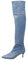 Berimaterry Stivali sopra il ginocchio, da donna, con tacchi alti, invernali, al ginocchio, invernali, con lacci, vintage, con tacco, Jeans blu., 38 EU