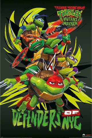 TMNT - Mutant Mayhem - Defenders of NYC - Film Movie Poster - Grösse 61x91,5 cm