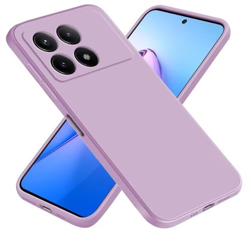 EASSGU Custodia per POCO X6 Pro 5G (6.67 Inches), Cover Morbida in Silicone TPU - Erba Viola