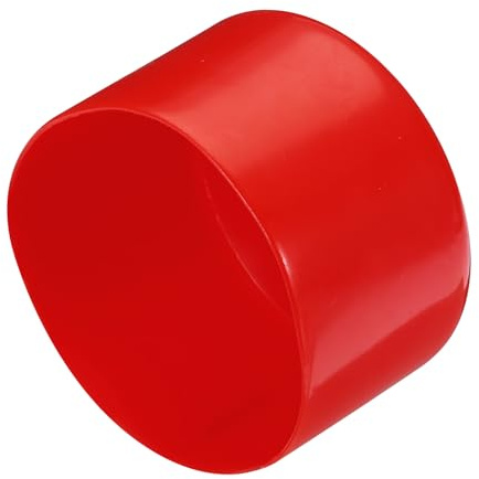 QUARKZMAN 2 Stück Gummikappen 75 mm Gummi Endkappe Rund Schutzkappen Pfostenkappe Abdeckkappen Zaunpfosten Endspitze Kappen für Rohr Gartenstühle Tischbeine Möbelfüße Gleiter, Rot