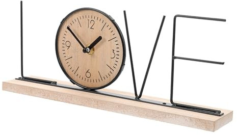 Warmhm Buchstaben-tischuhr Holz Dekoration Schreibtisch-regaluhr Nachttischuhren Ornament Für Wohnzimmer Kamin Sims Charakteristik Exquisit