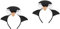 GALPADA 2St Pinguin-Haarband Kinder Haarband Pinguin Halloween Haarband Pinguin Pinguin-Haarschmuck weihnachtskostüm Tiara Haarbänder Pinguin-Stirnband Pinguin-Kopfschmuck Perlmutt Kleid
