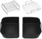 4pcs Air Fryer Accessories for 10.4L Ninja AF500UK AF500UKCP Dual Air Fryer MegaZone Foodi Flex Drawer, 304 Stainless Steel Air Fryer Rack x2 and Silicone Air Fryer Liners x2