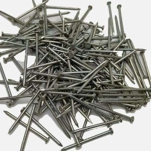 Galvanised Round Wire Nails 75 x 3.75mm Round Galvanised Nails for Soft and Hard Timber Wood Joinery Construction Furniture Craft Decking Fence Multi Purpose Nails Exterior Common Nails - 50 Nails