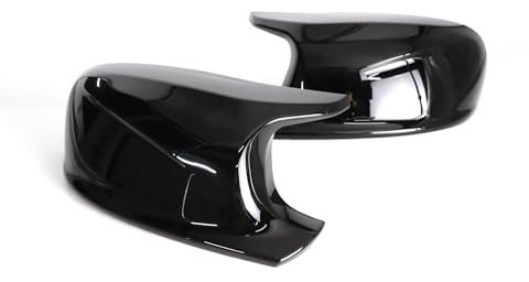 NOLLAM Autospiegelabdeckung Schwarze Seitenspiegelabdeckungen Als Ersatz, 2 Stück, M-Stil, Für, Für X3, Für F25, Für Pre-LCI 2010 2011 2012 2013, Abdeckung Für Rückspiegelgehäuse(Nero)