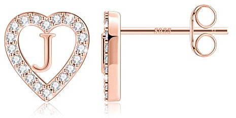 TINGN Geschenke für Kinder Ohrringe - Ohrstecker Ohrringes Mädchen Geschenke 8 Jahren Buchstaben J Ohrsteckers Ohrringe Kinder Herz Ohrringes Ohrstecker Geschenk für Teenager Mädchen Schmuck
