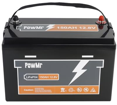 PowMr Batterie LiFePO4 150 Ah 12,8 V avec protection BMS basse température 100 A, capacité d'énergie 1920 Wh, cycle de 6000 +, pour camping-car, bateau, maison, kit de panneau solaire, camping.