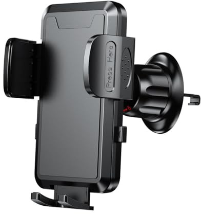 Adunsiaoto Support Téléphone Voiture, Porte Telephone Voiture Tableau De Bord Rotation 360°, Universel Porte Téléphone pour Smartphones, Support Téléphone De Voiture Rétractable(Noir)