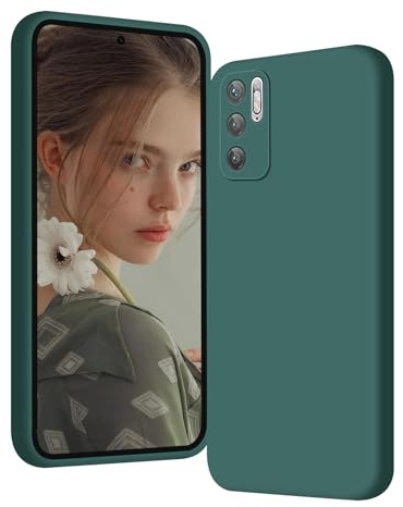 ISOI - Coque pour Xiaomi Redmi Note 10 5G/Poco M3 Pro 5G, Housse Souple en Silicone Liquide, Protection intégrale Très Mince et Antichoc - Vert Nuit