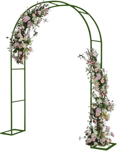 WCQSYY 1.40/2.30M Haut Arche De Jardin Arceau À Rosiers Treillis pour Plantes Grimpantes Arche De Mariage Extérieur 1.20M 1.40M 3.0M 3.50M Largeur,Blanc,W1.2M*H2.2M