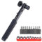 Qquioeciuoe Tournevis Cliquet de 128 mm avec 10 Tournevis et 9 Clés à Douille, Facile à Utiliser,t, Multifonction, Tournevis à Cliquet, pour Gadgets, Voitures, Maisons, Machines (noir)