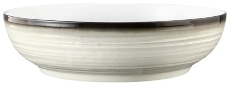 Seltmann Weiden Terra Foodbowl 25 cm, 2350 ml, Servierschale mit spiralförmigem Relief, Spülmaschinen- und mikrowellenfest, Porzellan, Corso