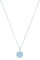 Amor Kette mit Anhänger 925 Sterling Silber Damen Halsschmuck, mit Zirkonia synth., 42+3 cm, Blau, Kommt in Schmuck Geschenk Box, 2039957