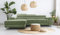 AXLIVING Salbeigrün Cord Couch L Form – Arborio L Wohnlandschaft 280cm