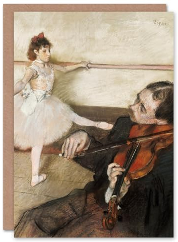 Artery8 Edgar Degas Art Card Dance Lesson with Violinist