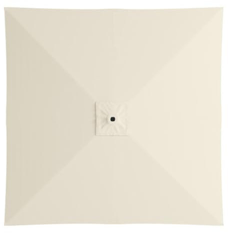 Générique Toile De Rechange Pour Parasol De Jardin Carré 2,0 X 2,0 M, Auvent De Remplacement Pour Parasol,résistante À La Décoloration (white,2X2.0M)