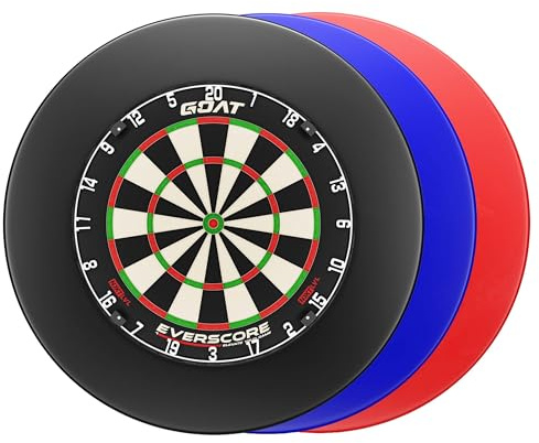 GOAT – Everscore NXT LVL Dartscheibe Set, 1 PCS, PU, Inkl. Dartscheibe Schutzring ca. 12 cm, Hochwertig Sisal, Dart Surround