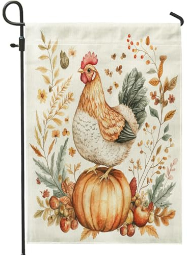 Garten Flaggen Hühner Küken Pflanze Tier Hanging Flag Weatherproof Balkonflagge Durable Feiertage Flags Für Outdoor Party Extérieur 30X45CM