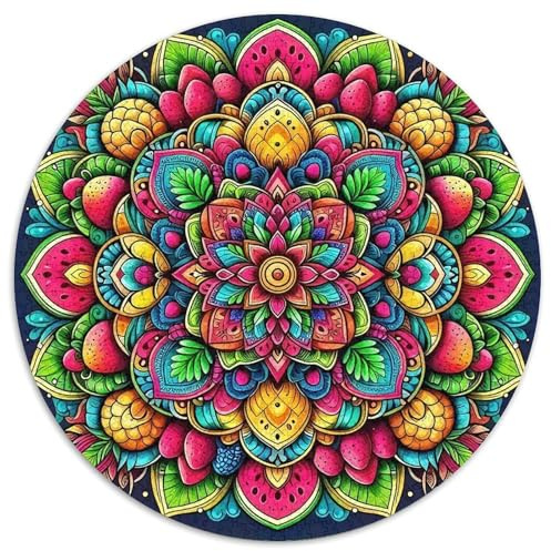 Mandala-Blume 1000 Teile Puzzle Kreative Spiel Plant Runden Puzzle Kinder Spielzeug Home Decor Uniqu Gift 1000pcs (67.5x67.5cm)