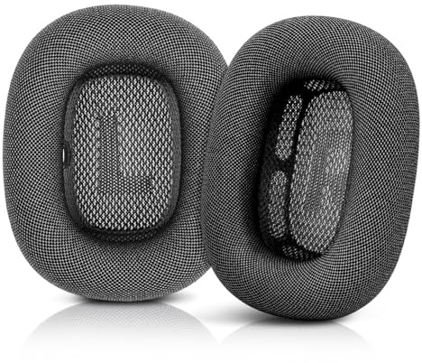 ELZO Ersatz Ersatzpolster Polster Ohrpolster für AirPods Max Kopfhörer, Premium Ersatzpolster für AirPods Max, Ersatz Ohrkissen Over-Ear Headphones, Schwarz