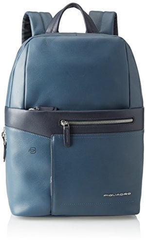 PIQUADRO Cary Zaino in pelle porta PC 13.3 - iPad Pro 12.9 ad uno scomparto, Blu