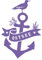 CLICKANDPRINT Aufkleber » Ankermotiv Ostsee, 100x68,3cm, Lavendel • Dekoaufkleber/Autoaufkleber/Sticker/Decal/Vinyl