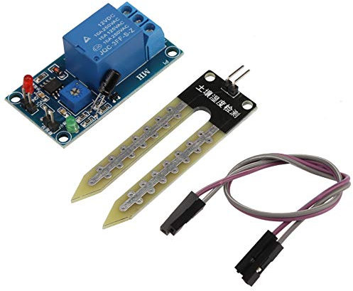 Hilitand Bodenfeuchtesensor DC12V Bodenfeuchte Sensor Relais Steuermodul Automatische Bewässerung Schalter Boden-Tester