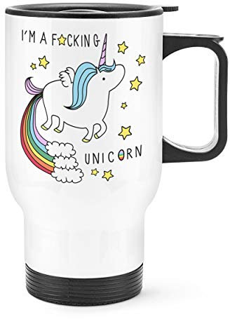 I'm A F-cking Unicorn Travel Mug Cup with Handle