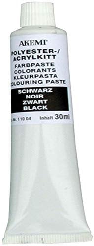 Akemi Farbpasten, 11263 schwarz, zum Einfärben von Marmorkitt Farbe, Farbkonzentrat, Kittfarbe einfärben und anpassen (schwarz)