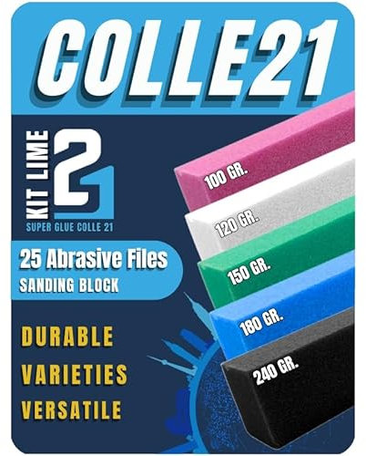 25 LIMAS abrasivas Colle21, Limas abrasivas para modelar, limas abrasivas para bricolaje.