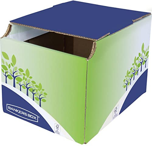 Fellowes 8049301 Pack 5 Papelera cartón de reciclaje de sobremesa, 16 litros