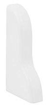 Trevendo® 10 Stück Endstück links weiß für Sockelleiste Fußleiste geschwungen 40 mm Höhe