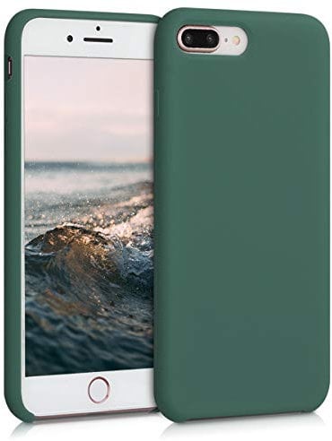 kwmobile Housse Compatible avec Apple iPhone 7 Plus/iPhone 8 Plus Coque - Housse de téléphone Protection Souple en TPU Silicone - Vert Sapin