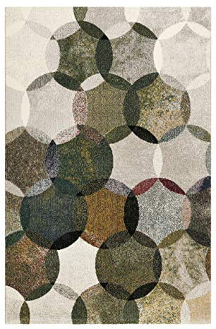 Teppich Grün Grau Multicolor Kurzflor für Wohnzimmer Schlafzimmer Flur Kinderzimmer Esprit Home MODERNINA das Original (80 x 150 cm)