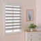 Doppelrollo Klemmfix Ohne Bohren 90cm x 220cm Duo Rollo, Zebrarollo Seitenzugrollo Easyfix für Fenster & Türen - Grau