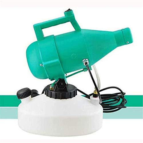 Pulverizadores de desinfección portátiles de ultra baja capacidad 4.5L, pulverizador de niebla eléctrica ULV Nebulizador en frío, máquina de desinfección con atomizador de insecticida,Verde,US 110V
